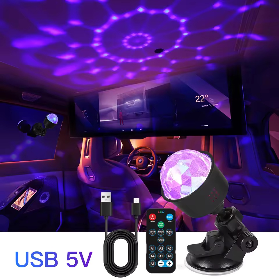 Lighting Effect Home Decor - RGB звуковая активация светодиодный диско-шар с