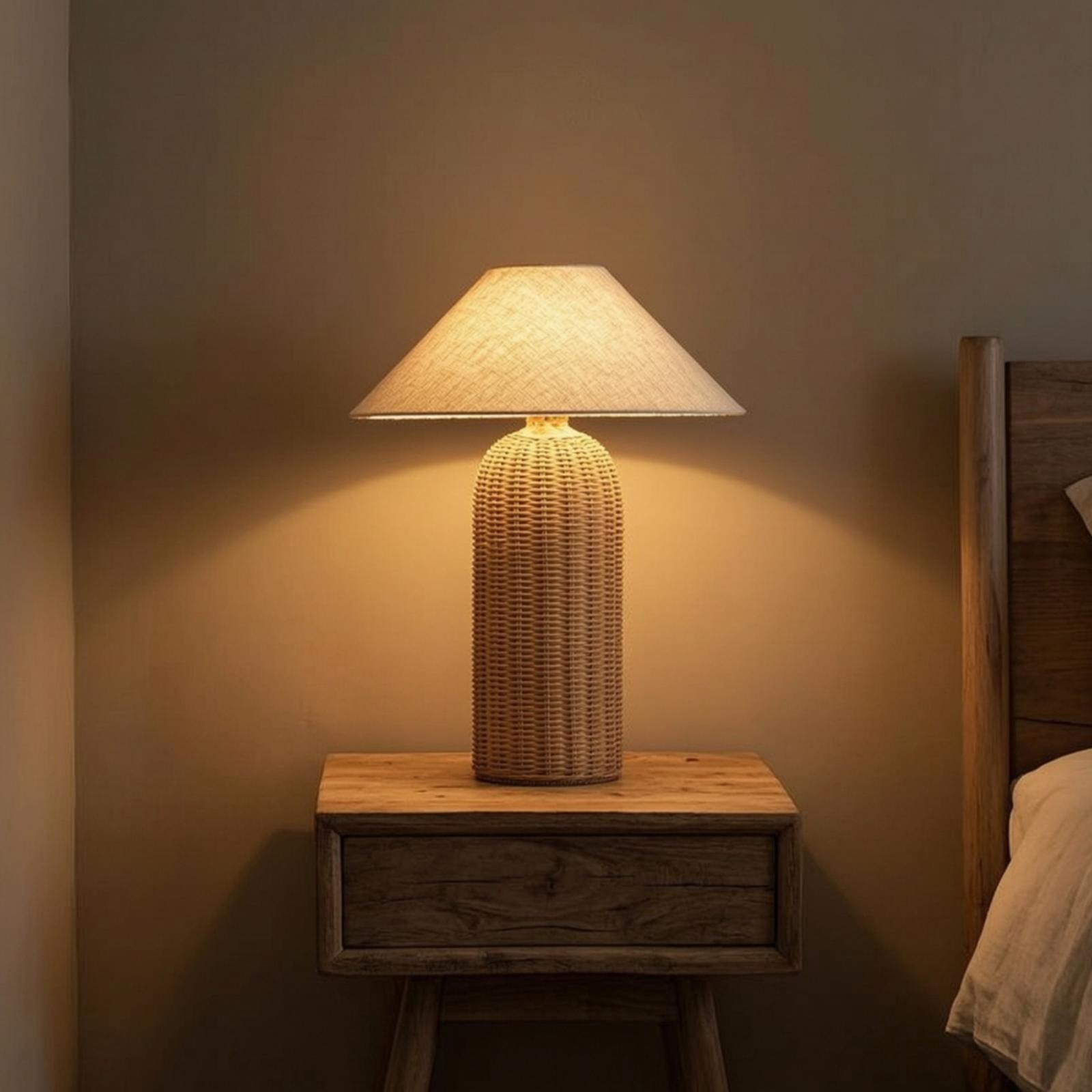 Lighting Decorative - Настольная лампа с основанием из ротанга