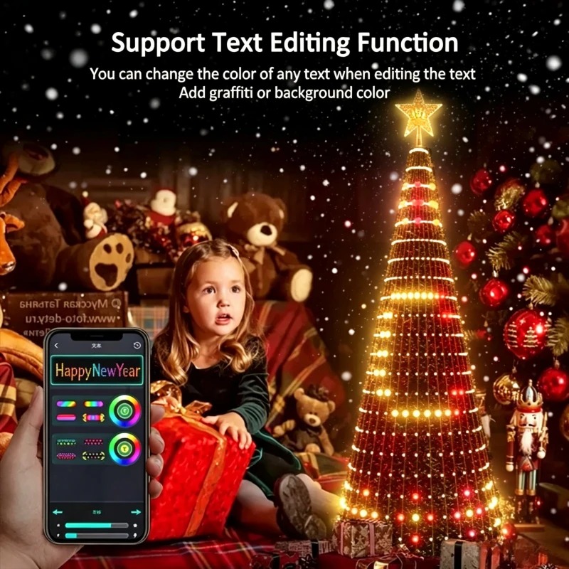 Lighting Tree Decor - Умная RGB-гирлянда для верхушки елки, светодиодная