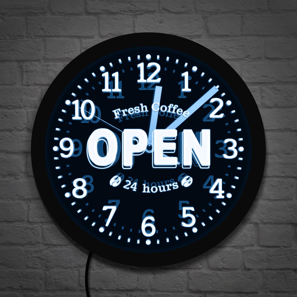 Decor Lighting Opening Hours - Свежая кофе, открытая 24-часовая светодиодная неоновая