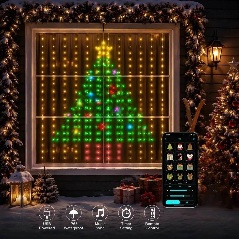 Lighting Decor Home - Светодиодные пиксельные занавески с управлением через