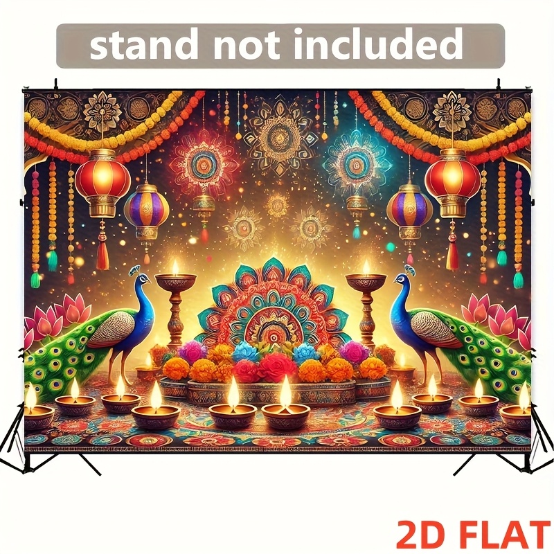 Lighting Decoration For Diwali - Гобелен с павлиньим узором для Дивали,