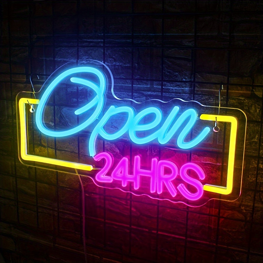 Decor Lighting Opening Hours - Открывается 24 часа, электронные неоновые знаки,