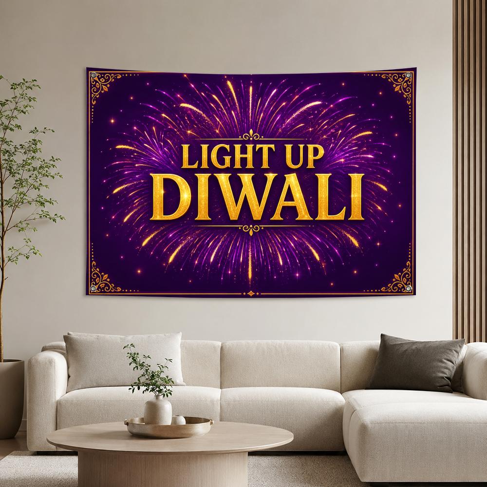 Lighting Decoration For Diwali - Светящиеся флаги-баннеры к Дивали, эстетичный настенный
