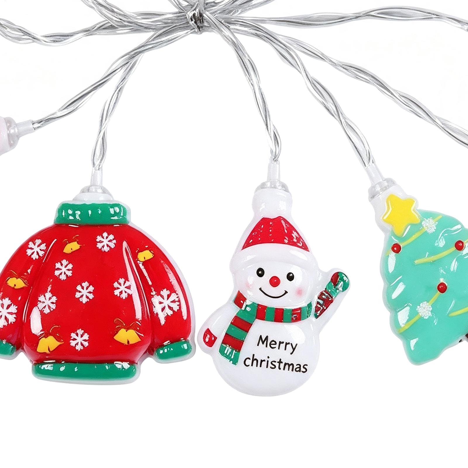 Lighting Tree Decor - Рождественские гирлянды с изображением Санты, водонепроницаемые