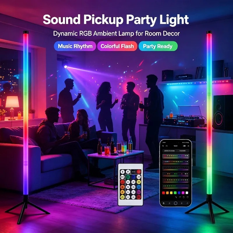 Lighting Decor Home - 2 шт. 120-см RGB-светильники для пола,