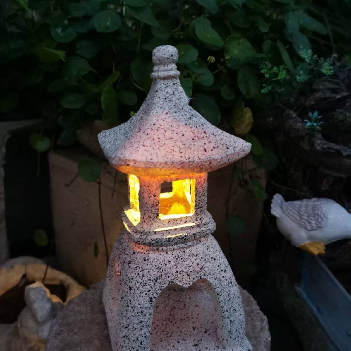 Japanese Lighting Decor - Солнечный садовый светильник-пагода, восточный фонарь, уличная
