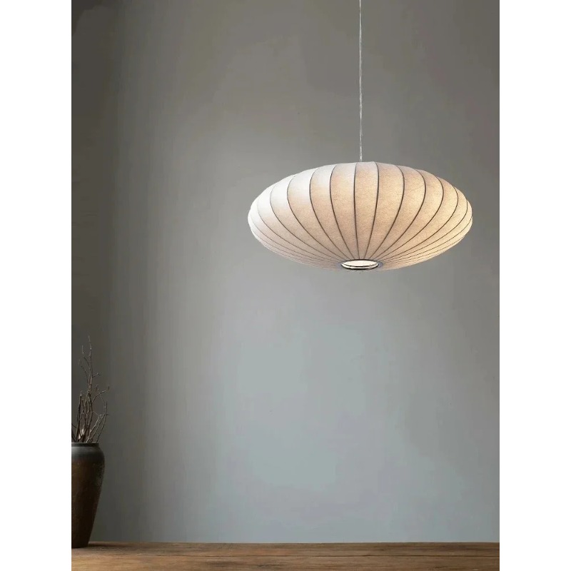 Japanese Lighting Decor - Японский шелковый подвесной светильник ручной работы