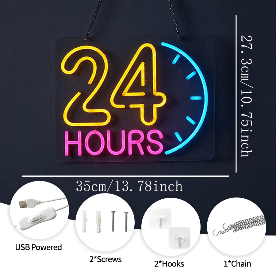 Неоновая вывеска с подсветкой  – обзор и цена Decor Lighting Opening Hours