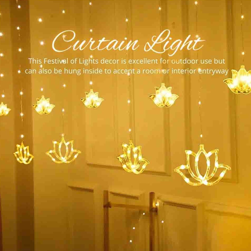 4 м, 8 режимов, гирлянда-занав – обзор и цена Lighting Decoration For Diwali