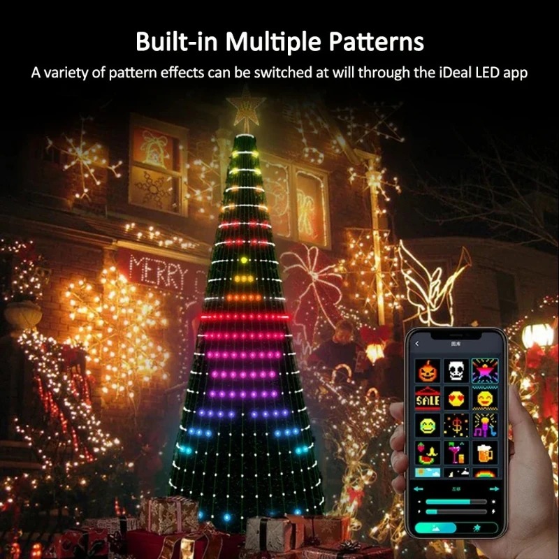 Умная RGB-гирлянда для верхушк – обзор и цена Lighting Tree Decor
