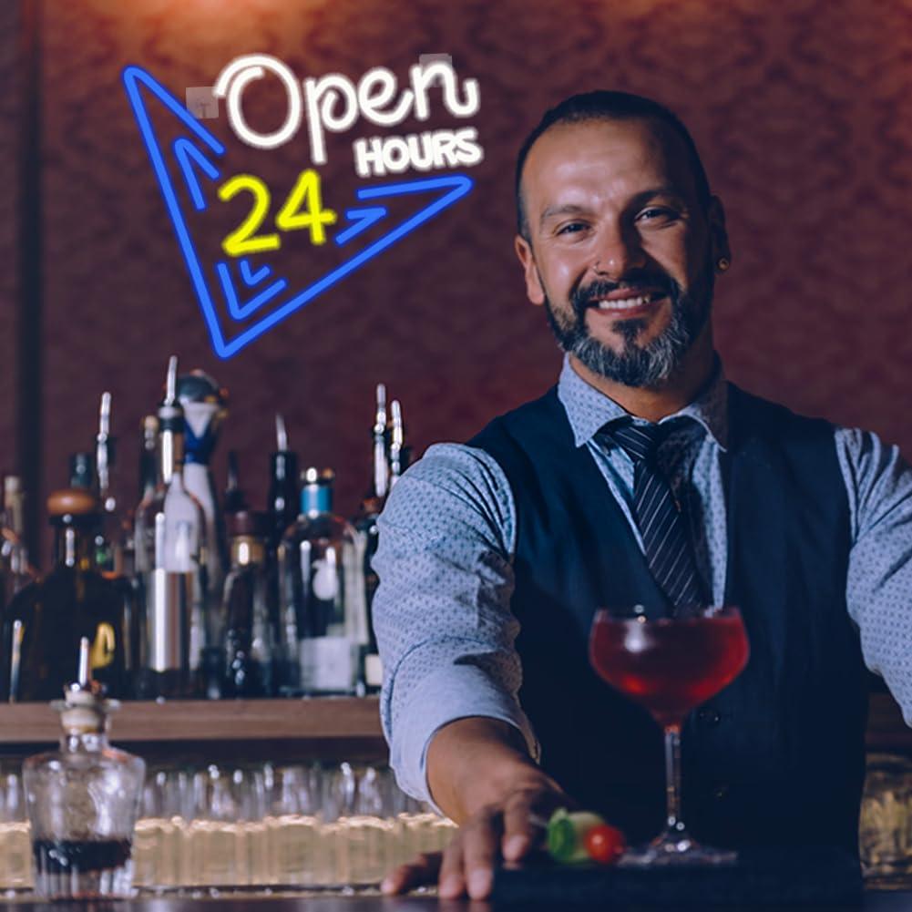 Неоновая вывеска «Открыто 24 ч – обзор и цена Decor Lighting Opening Hours