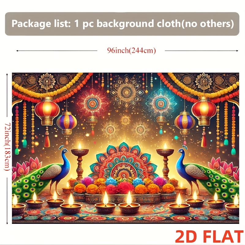 Гобелен с павлиньим узором для – обзор и цена Lighting Decoration For Diwali