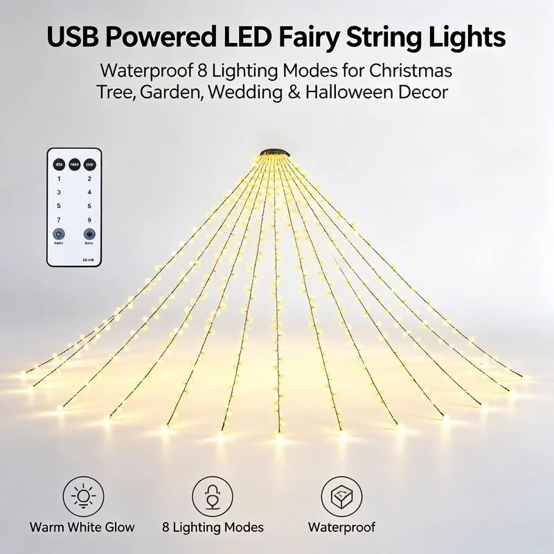 Водонепроницаемые USB-гирлянды – обзор и цена Lighting Tree Decor