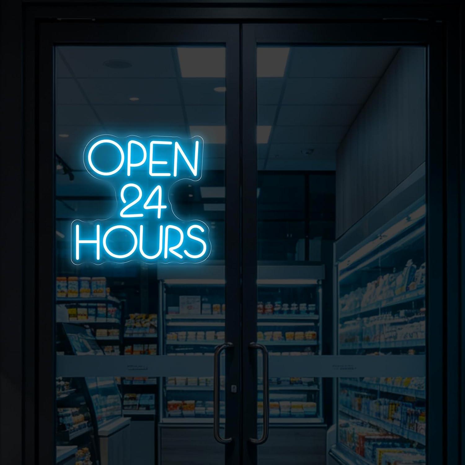 Неоновая вывеска «Открыто 24 ч – обзор и цена Decor Lighting Opening Hours
