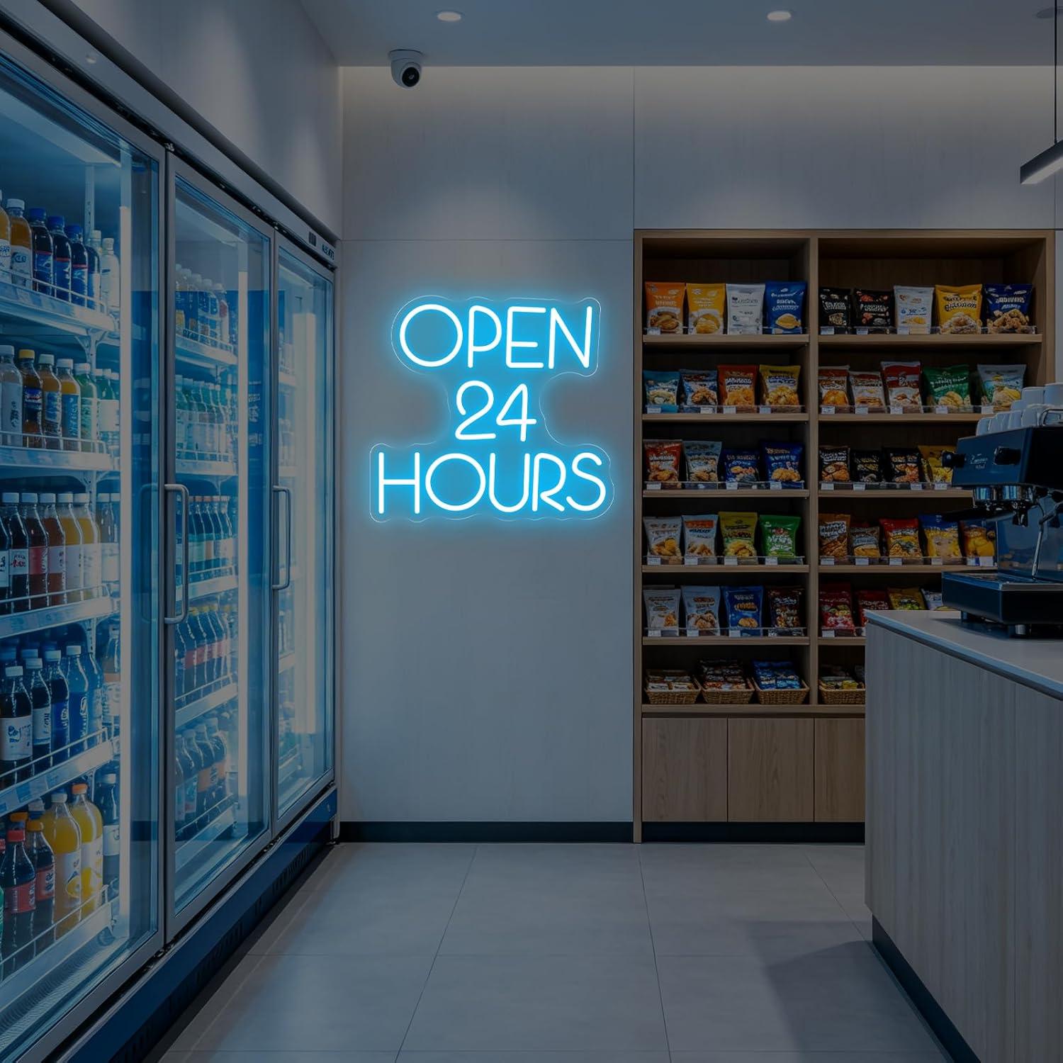 Неоновая вывеска «Открыто 24 ч – обзор и цена Decor Lighting Opening Hours