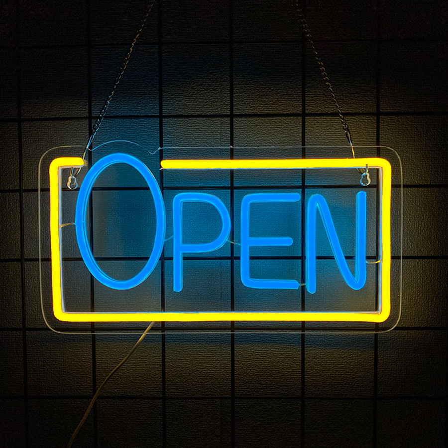 Неоновая светодиодная вывеска, – обзор и цена Decor Lighting Opening Hours