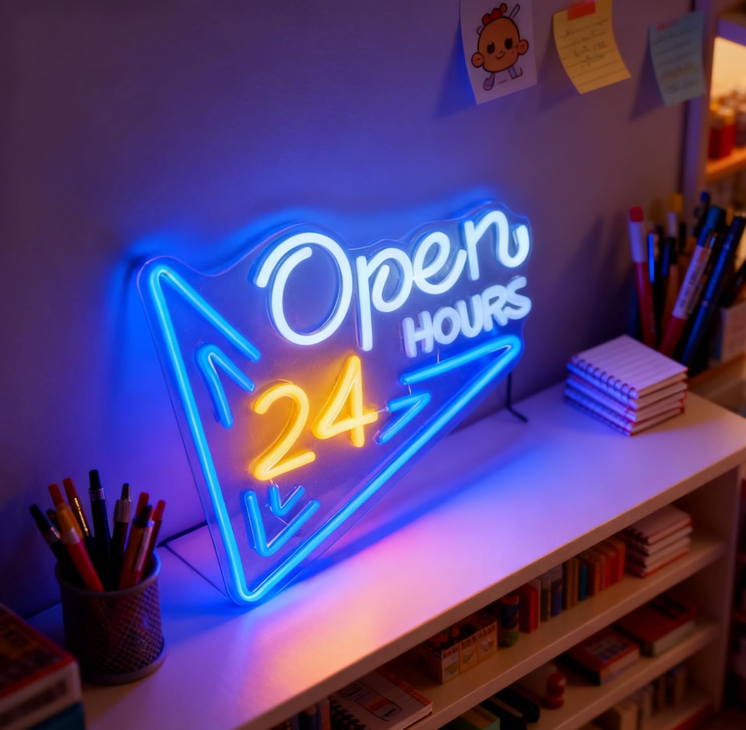 Неоновая вывеска «24 часа откр – обзор и цена Decor Lighting Opening Hours